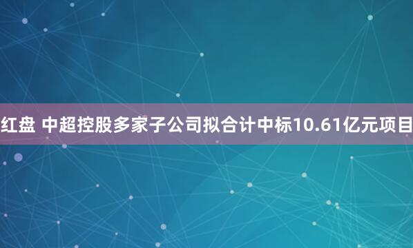 红盘 中超控股多家子公司拟合计中标10.61亿元项目